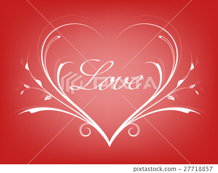 Valentines card with line heart Valentines card with line heart 27718857