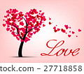 Valentines card with heart tree 27718858
