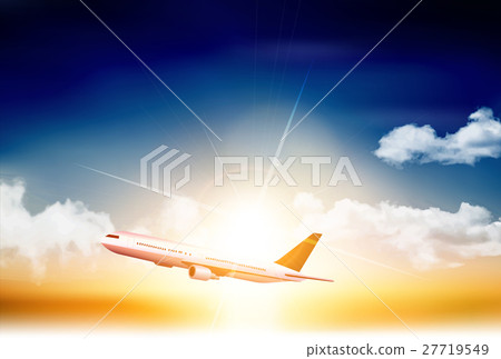 Airplane sky scenery background 27719549