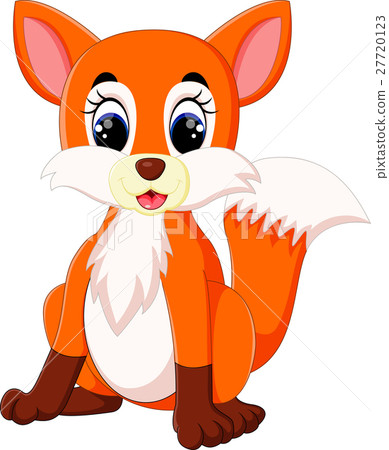 Cute fox cartoon-插圖素材 [27720123] - PIXTA圖庫