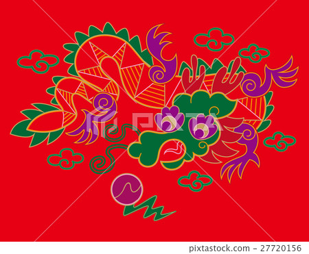 Chinese embroidery dragon pattern Chinese embroidery dragon pattern 27720156