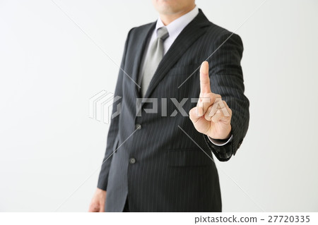 Businessman standing forefinger 27720335