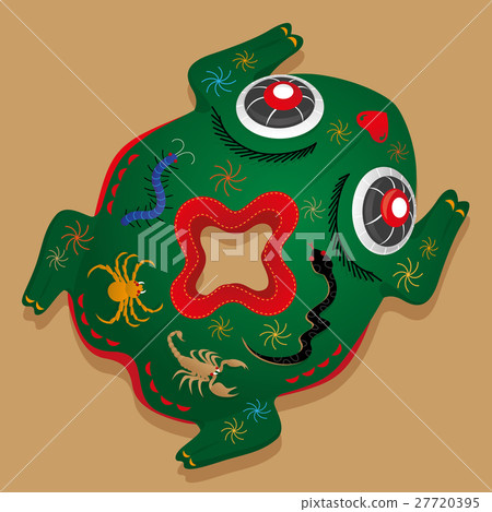 Chinese Five Poison toad-shaped pillow 27720395