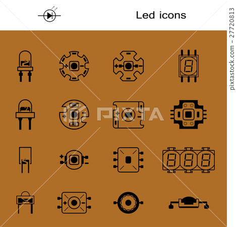Vector set of LEDS. Icons for light-emitting 27720813