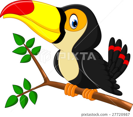 Cartoon happy bird toucan 27720987