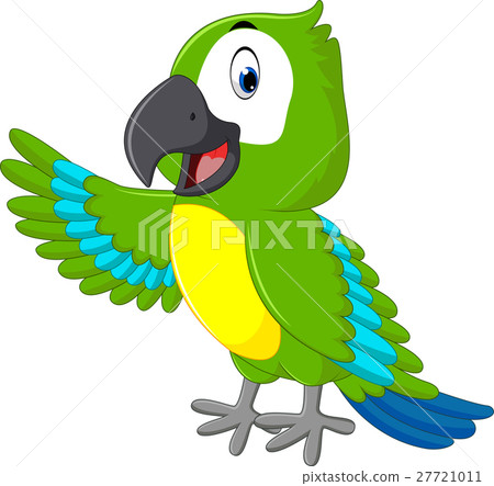illustration of cute macaw cartoon 27721011