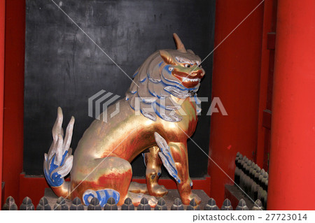 日光東照宮神社守護犬 照片素材 圖片 圖庫