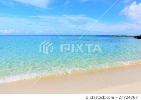 沖繩Miyakojima沙灘藍色海 27724767