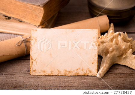 Aged blank card 27728437