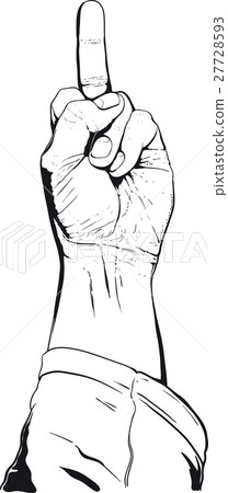 hand showing no decent gesture 27728593