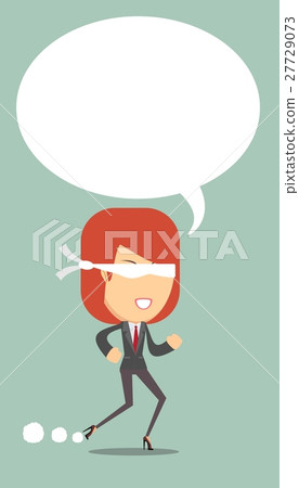Business woman runs blindly 27729073