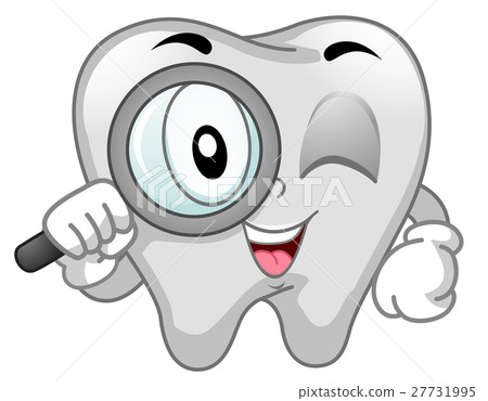 Mascot Tooth Magnifying Glass - Stock Illustration [27731995] - PIXTA