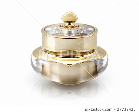 Single golden crown cosmetic jar 27732423