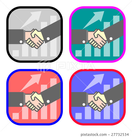 Handshake and graph - Stock Illustration [27732534] - PIXTA