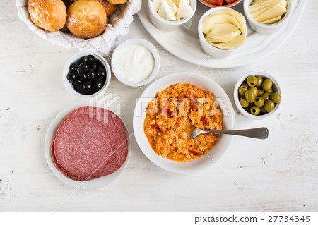 Traditional Turkish breakfast 27734345