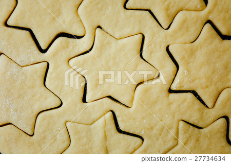 Star cookies made with shortcrust Star cookies made with shortcrust 27734634