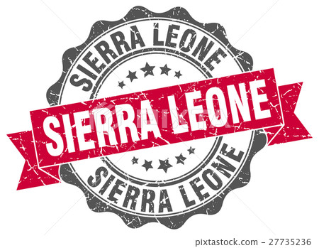Sierra Leone round ribbon seal 27735236