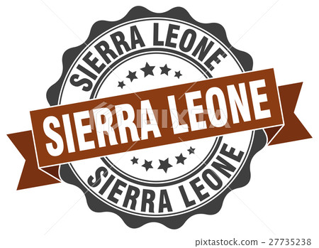 Sierra Leone round ribbon seal 27735238