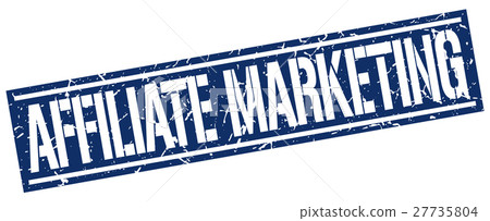 affiliate marketing square grunge stamp 27735804