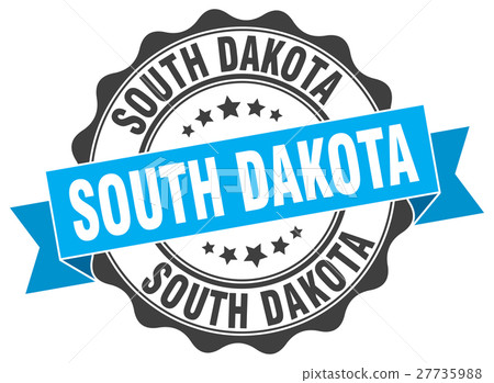 South Dakota round ribbon seal 27735988