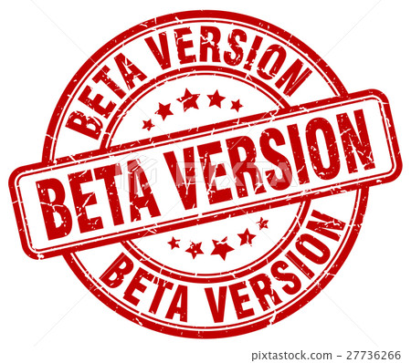 beta version red grunge stamp Stock Illustration 27736266 PIXTA