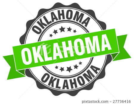 Oklahoma round ribbon seal 27736416