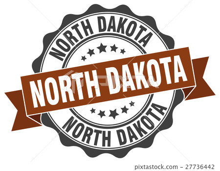 North Dakota round ribbon seal 27736442