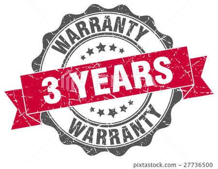 3 years warranty stamp. sign. seal 3 years warranty stamp. sign. seal 27736500