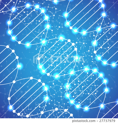 Abstract DNA background. Vector illustration-插圖素材 [27737979] - PIXTA圖庫