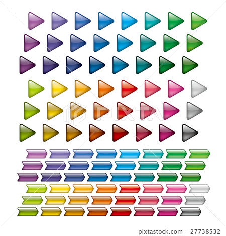 Transparent color triangle · vector button material 27738532
