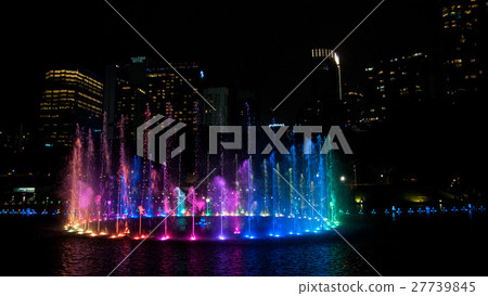 Kuala Lumpur colored fountain Kuala Lumpur colored fountain 27739845