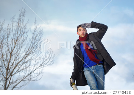 Man with a bottle of wine 27740438