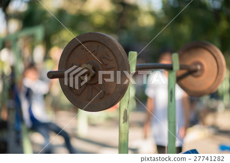 Barbell in the park Barbell in the park 27741282