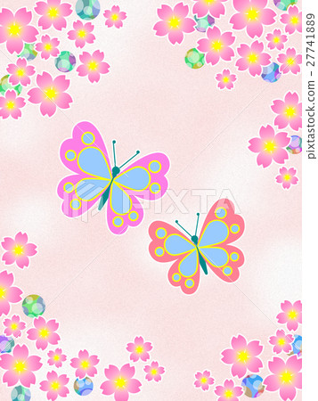 櫻花和蝴蝶 櫻花和蝴蝶 27741889