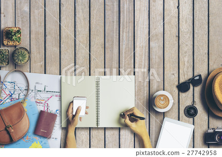 Concept of hipster travel traveler travelling Concept of hipster travel traveler travelling 27742958