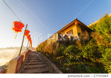 Sunrise of Ban Rak thai village in Mae Hong Son 27743064