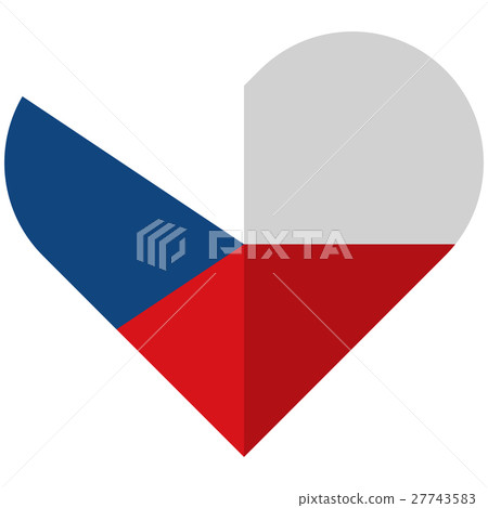 Czech Republic flat heart flag Czech Republic flat heart flag 27743583