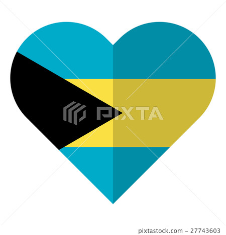 Bahamas flat heart flag Bahamas flat heart flag 27743603