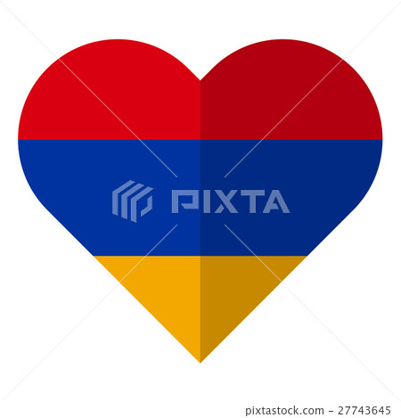 Armenia flat heart flag 27743645
