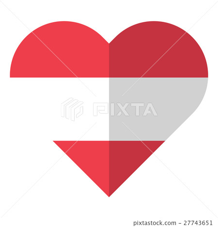 Austria flat heart flag Austria flat heart flag 27743651