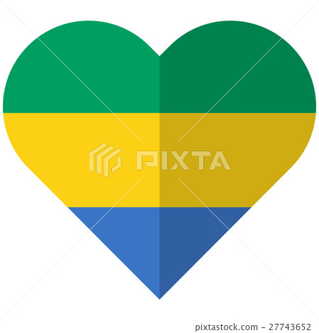 Gabon flat heart flag Gabon flat heart flag 27743652