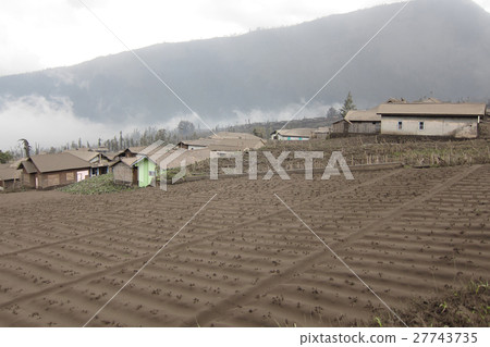 Volcanic ash cover village in Indonesia 27743735