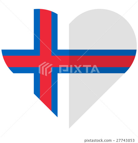 Faroe Islands flat heart flag 27743853