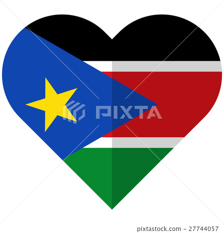 South Sudan flat heart flag South Sudan flat heart flag 27744057