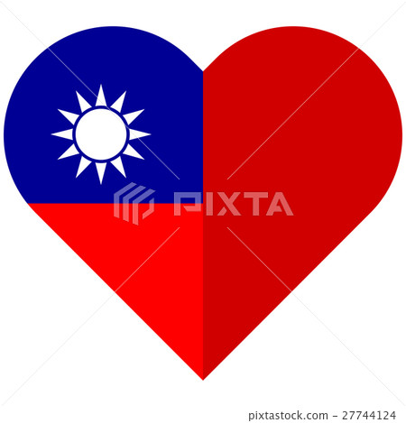 Republic of China flat heart flag 27744124