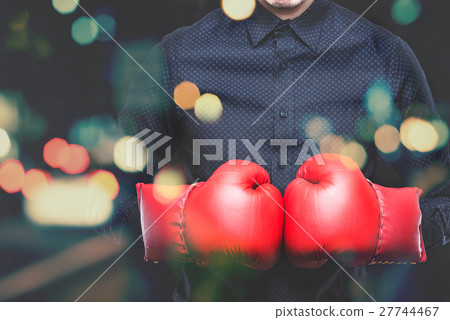 Boxing gloves and men Boxing gloves and men 27744467