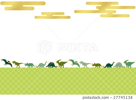 frame dinosaur tyrannosaurus stock illustration 27745138 pixta