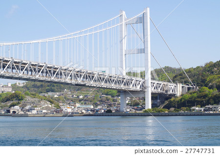 Shimotsui瀨戶Ohashi橋樑橋樑和主要塔 Shimotsui瀨戶Ohashi橋樑橋樑和主要塔 27747731