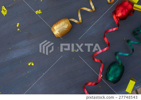 Carnaval decorations on dark wooden background Carnaval decorations on dark wooden background 27748543