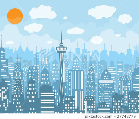 City skyline vector illustration. City skyline vector illustration. 27748779